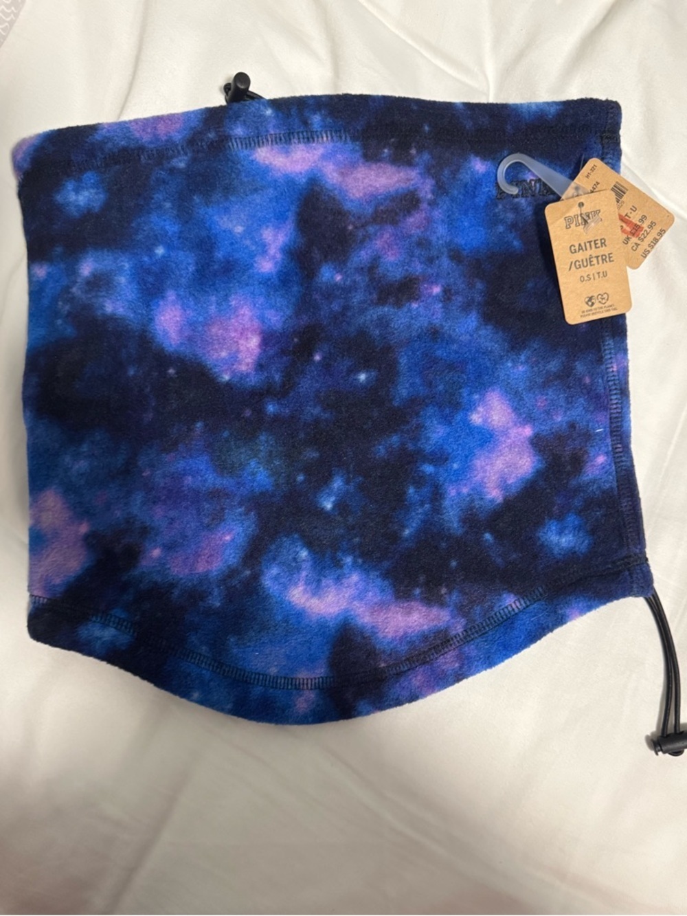 Victoria Secret PINK women’s Fleece Neck Gaiter - Blue Purple Tie-Dye